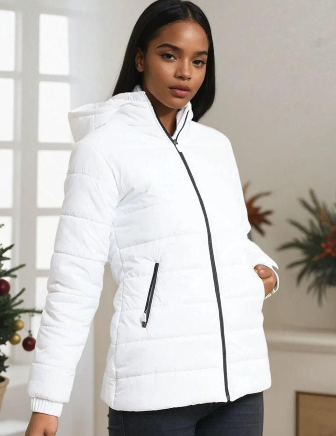 Kotty Women Hooded Solid Lightweight Puffer Jacket