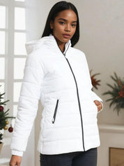 Kotty Women Hooded Solid Lightweight Puffer Jacket