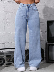 Kotty Women Straight Fit High-Rise Stretchable Jeans