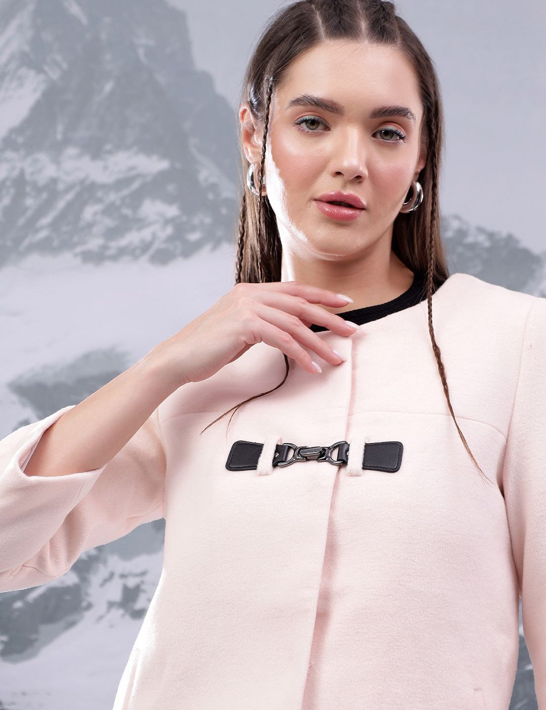 Kotty Women Mandarin Collar Overcoat