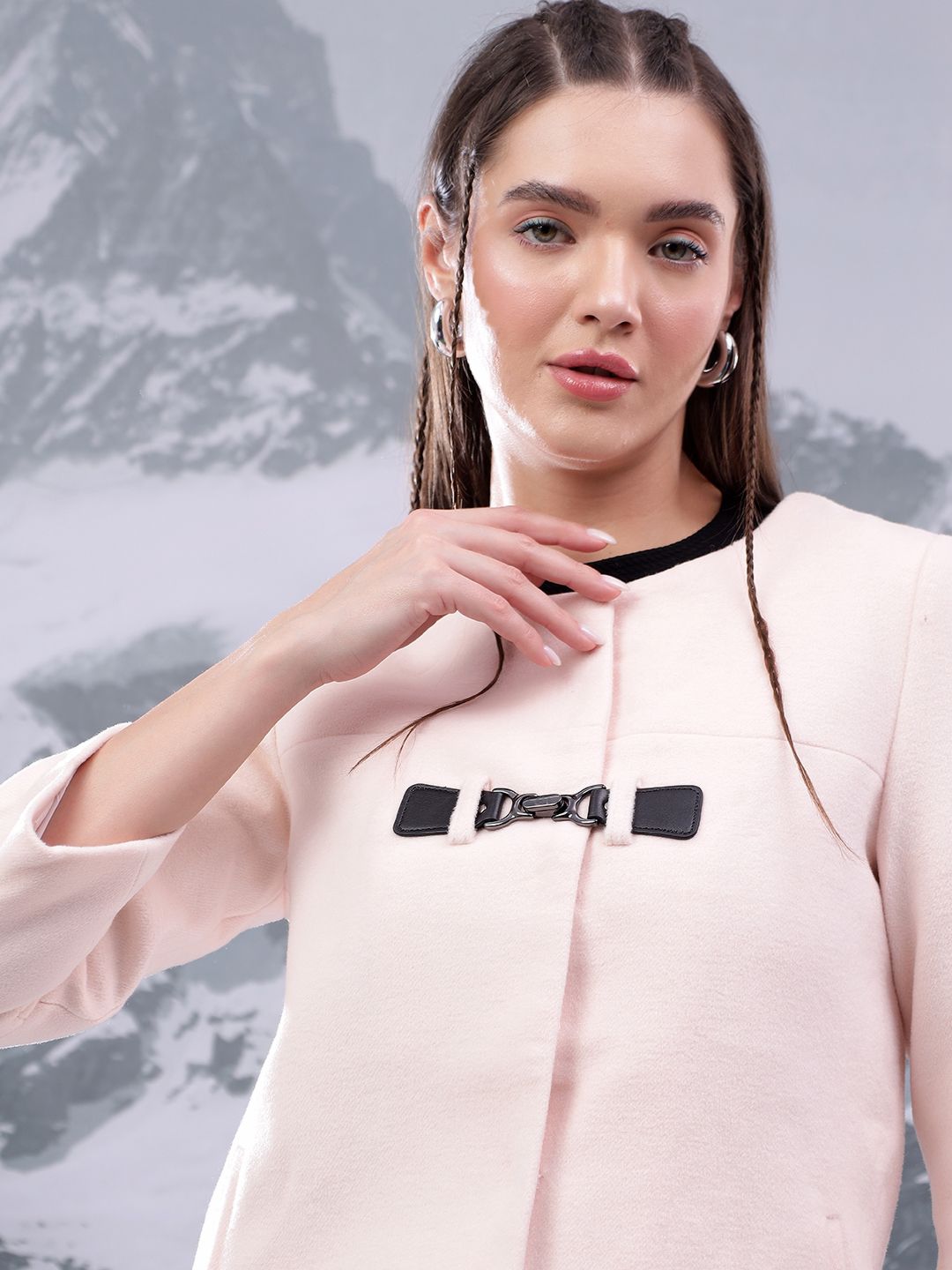 Kotty Women Mandarin Collar Overcoat