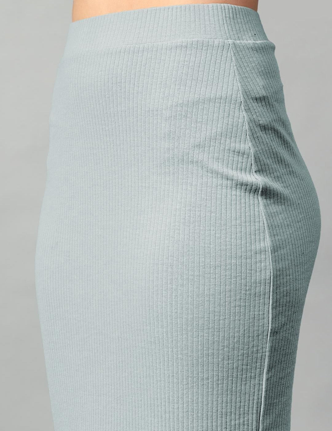 Kotty Green V-Neck Short Sleeves Top With Skirt 