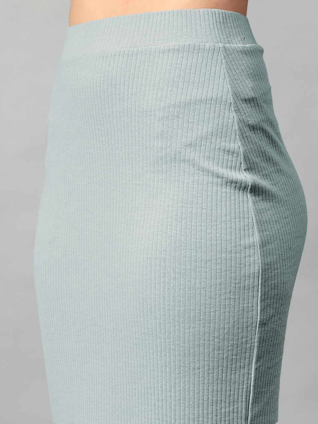 Kotty Green V-Neck Short Sleeves Top With Skirt 