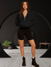 Kotty Women Mock Neck Full Sleeve Sweatshirt