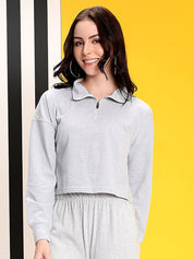 Kotty Women Mock Collar Sweatshirt