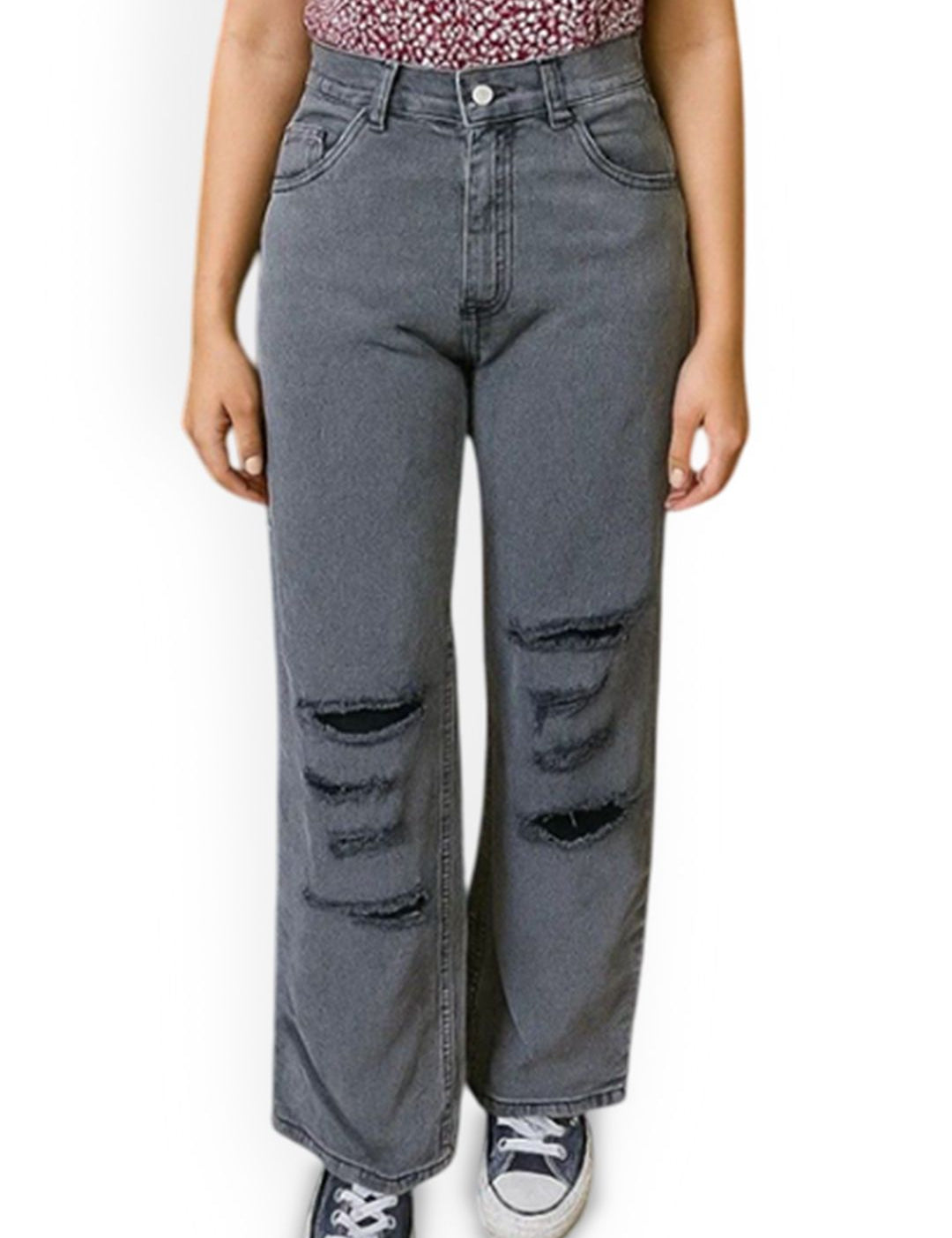 Kotty Women High-Rise Highly Distressed Straight Fit  Stretchable Jeans