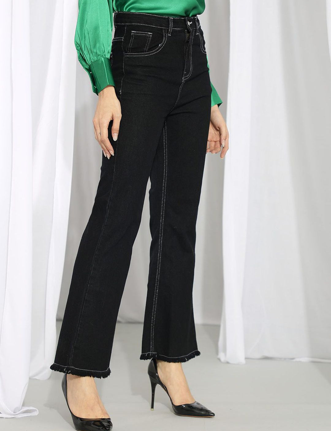 Kotty Women Bootcut High-Rise Stretchable Jeans