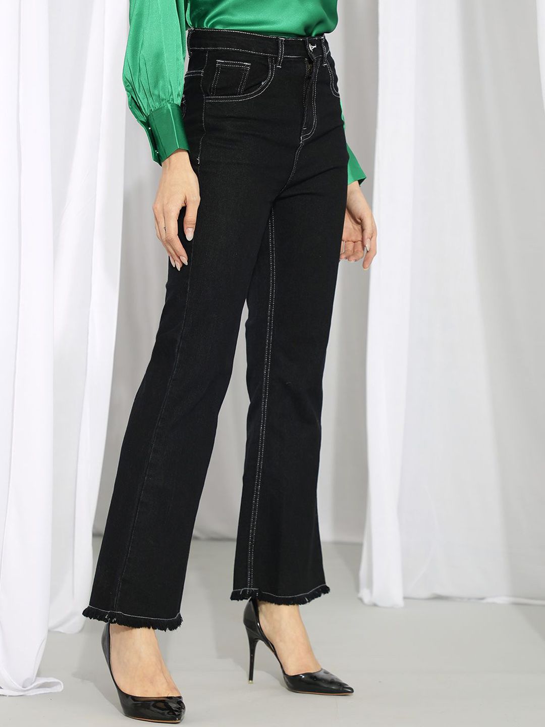 Kotty Women Bootcut High-Rise Stretchable Jeans