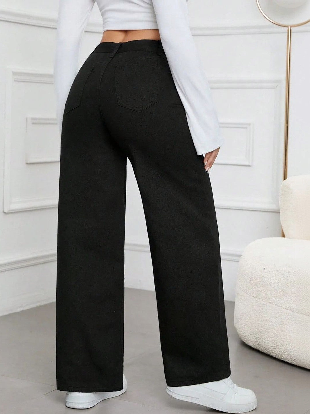 Kotty Women Straight Fit High-Rise Stretchable Cotton Lycra Blend Jeans