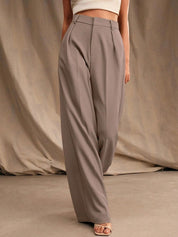 Kotty Women High-Rise Tapered Fit Pleated Trousers