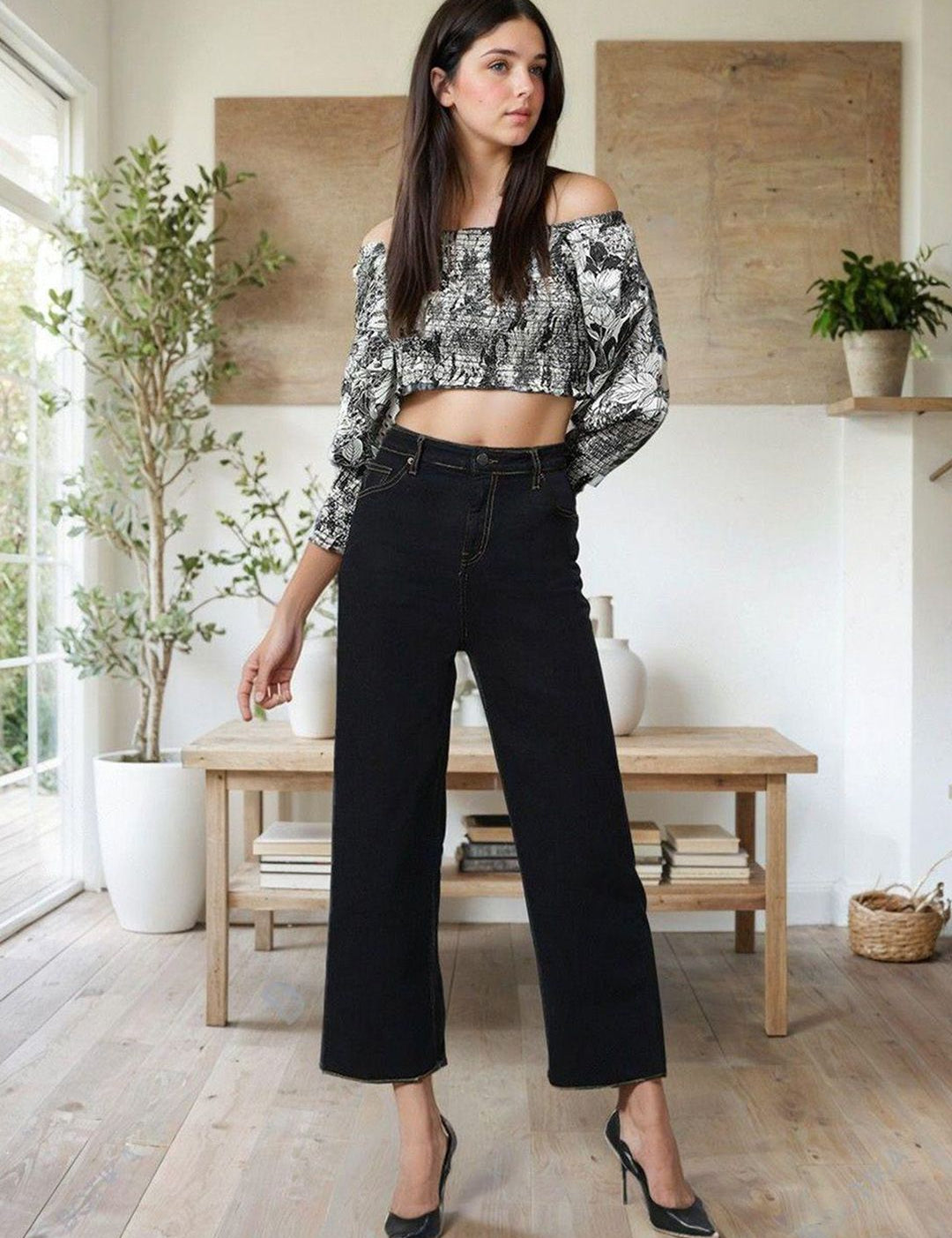 Kotty Women Jean Straight Fit High-Rise Stretchable Jeans