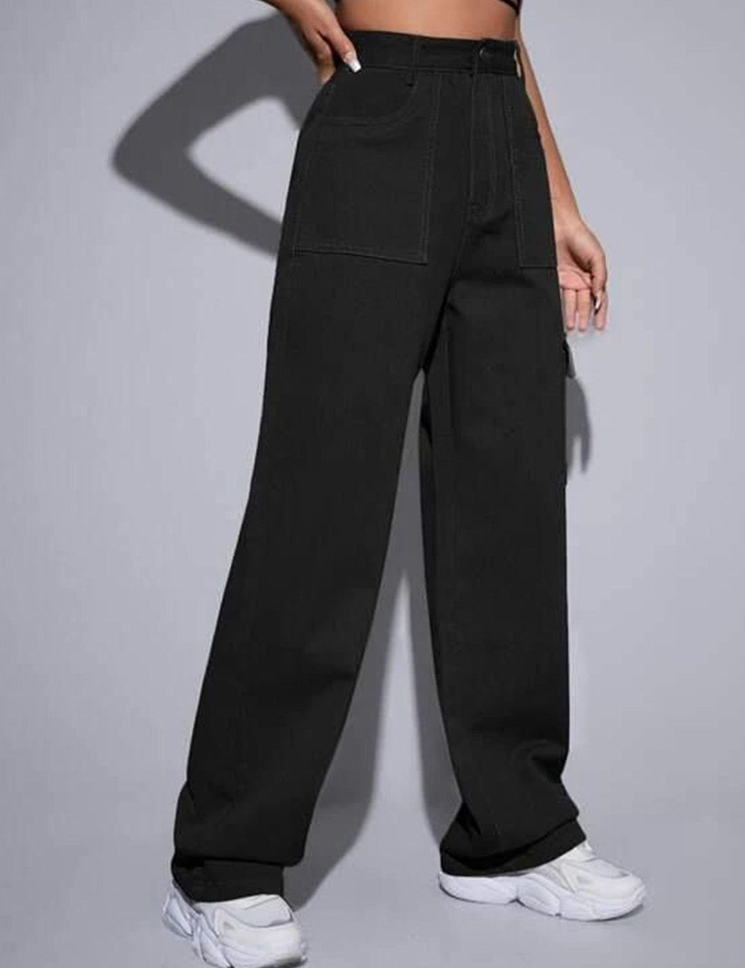 Kotty Women Cotton Straight Fit High-Rise Stretchable Casual Jeans