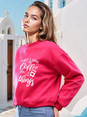 Kotty Women Full Sleeve Graphic Printed Sweatshirt