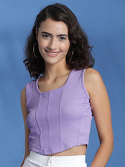 Kotty Women Solid Round Neck Cotton Top