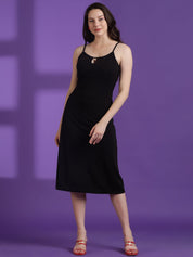 Kotty Women Solid Sleeveless A-Line Dress