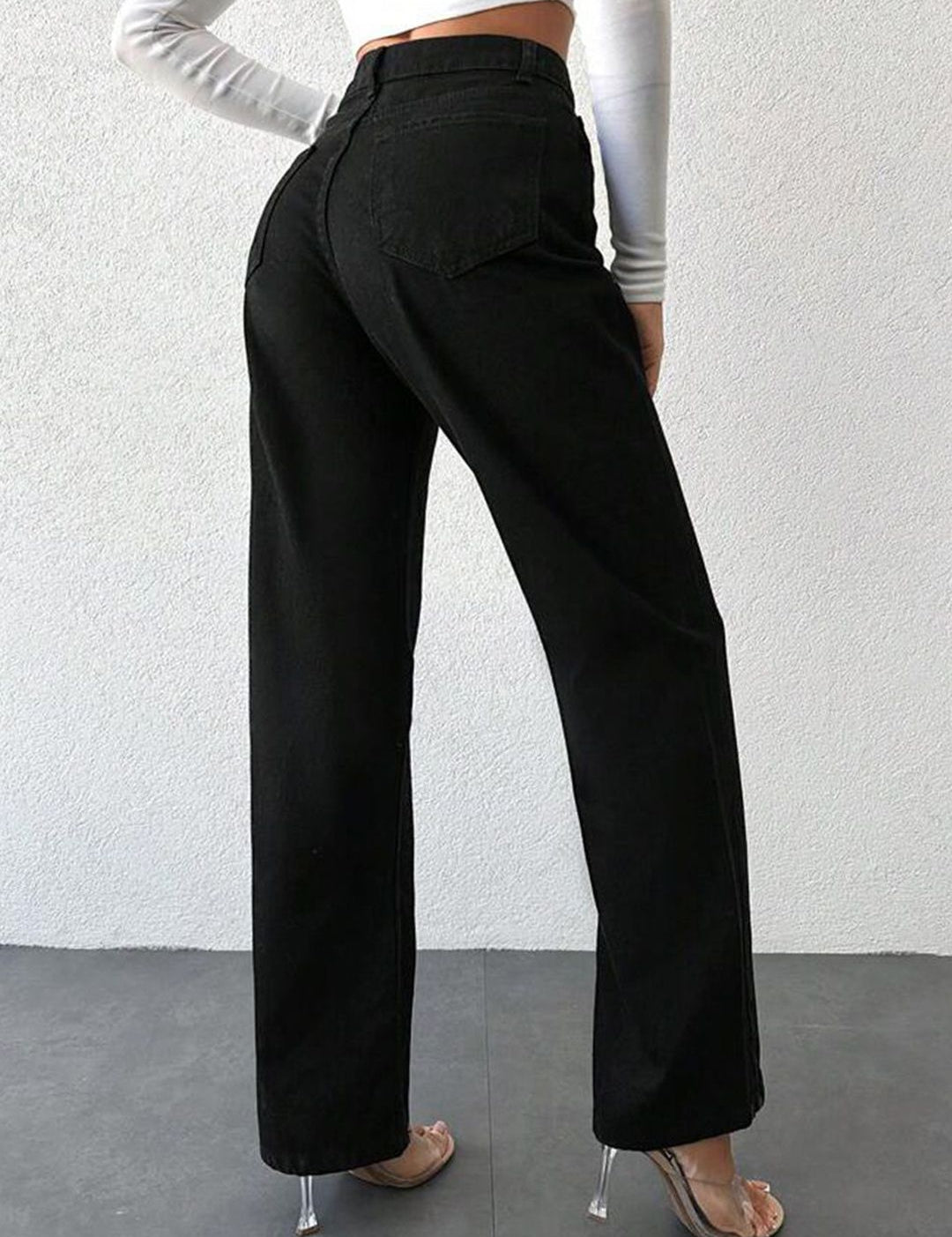 Kotty Women Jean Straight Fit High-Rise Stretchable Jeans