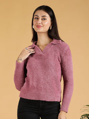 Kotty Women Lapel Collar Pullover