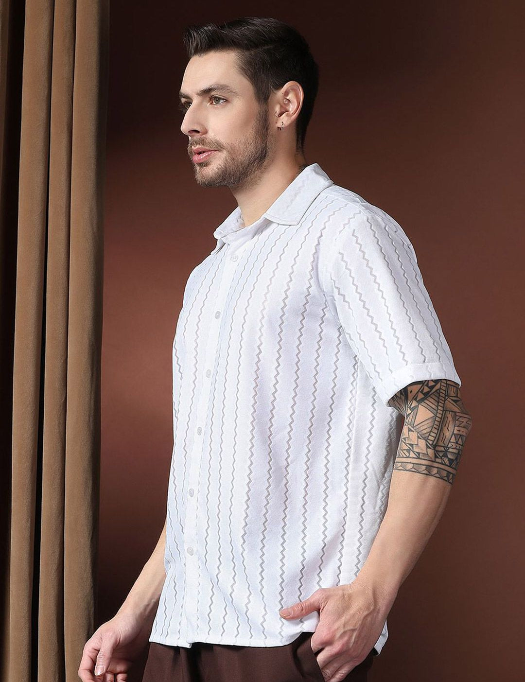 Kotty Men Classic Opaque Casual Shirt