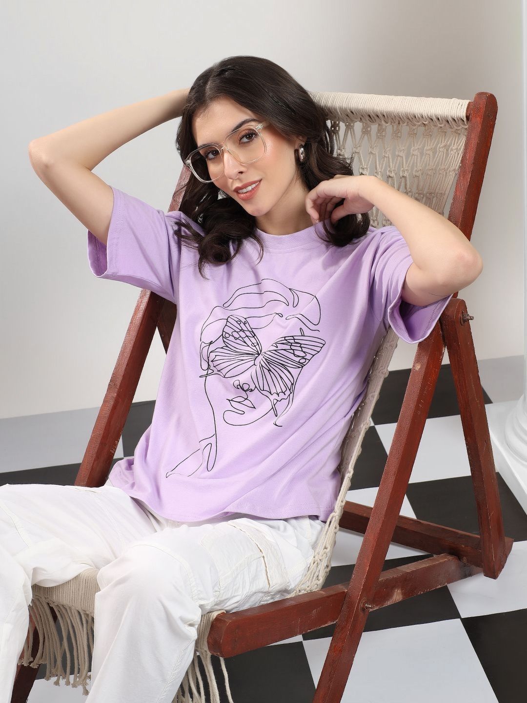 Kotty Women Graphic Printed Relaxed Fit Cotton T-shirt