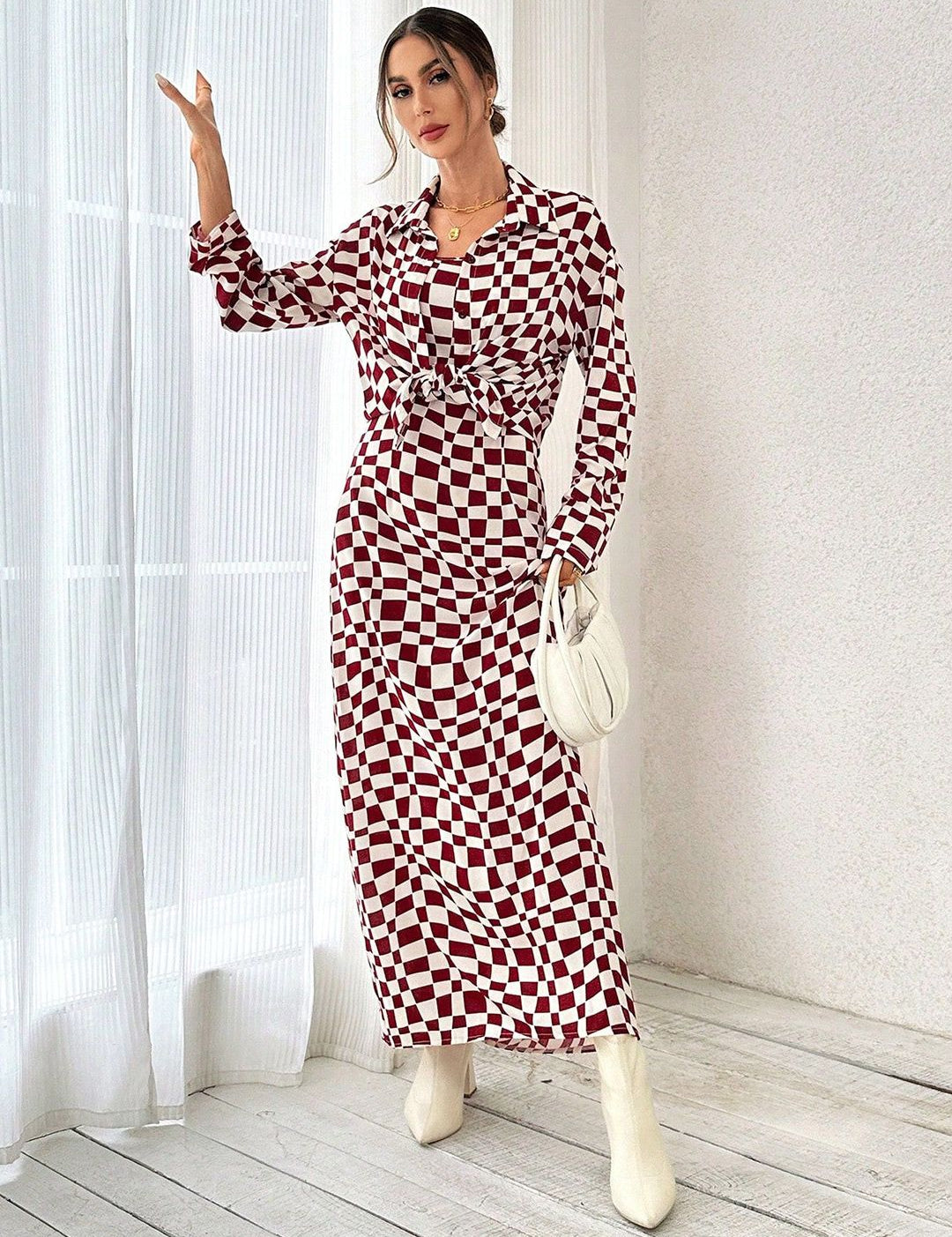 Kotty Printed Crepe A-Line Maxi Dress With a Jacket 