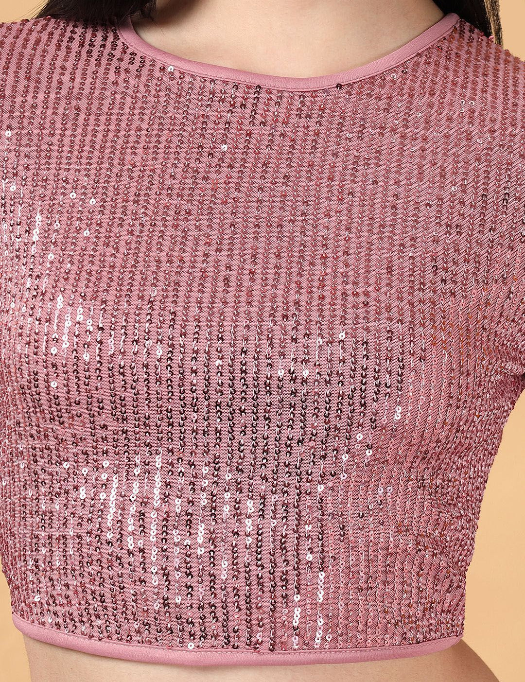 Kotty Embellished Round Neck Top With Skirt 