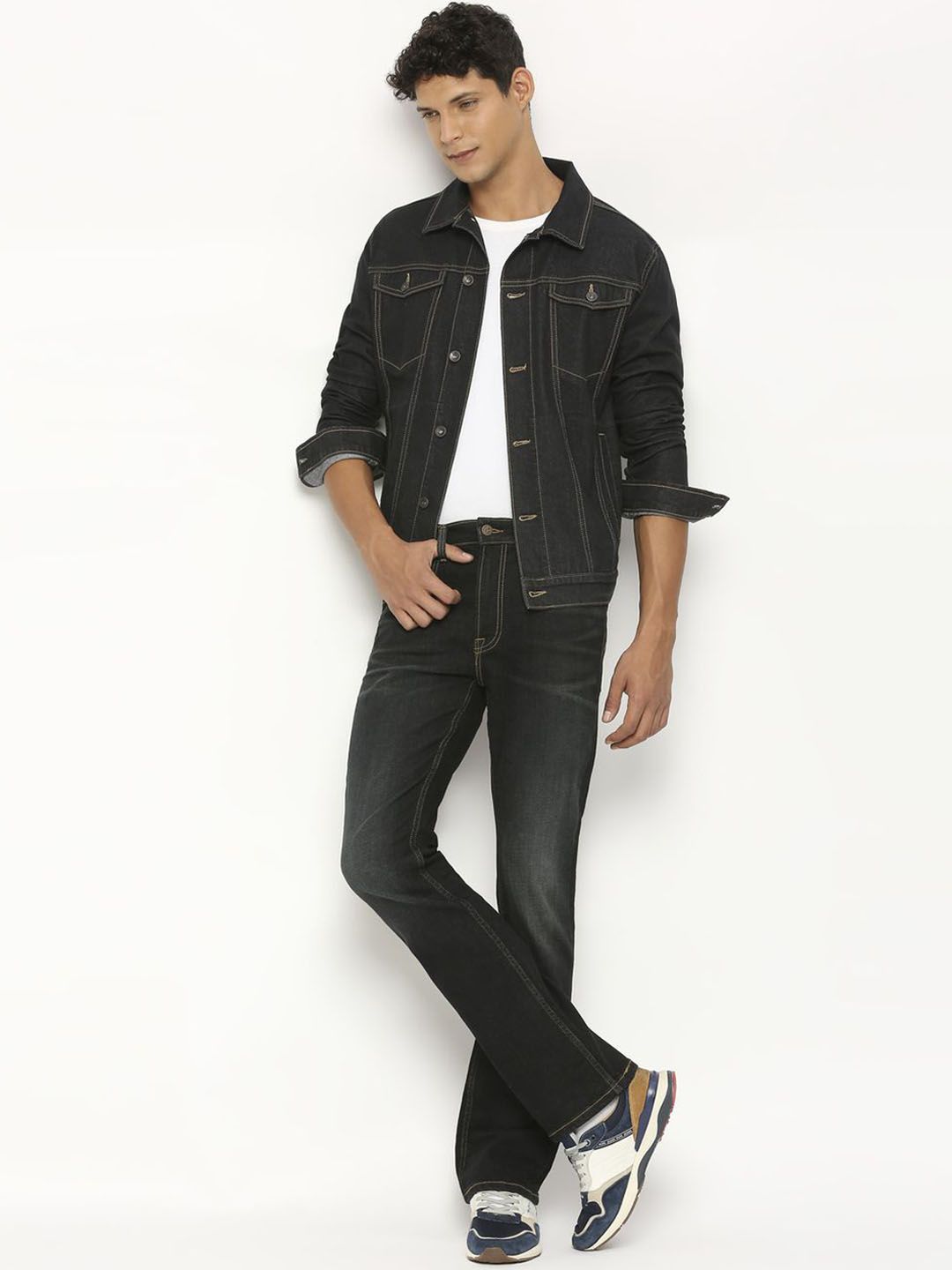 Kotty Men Insulator Denim Jacket with Patchwork