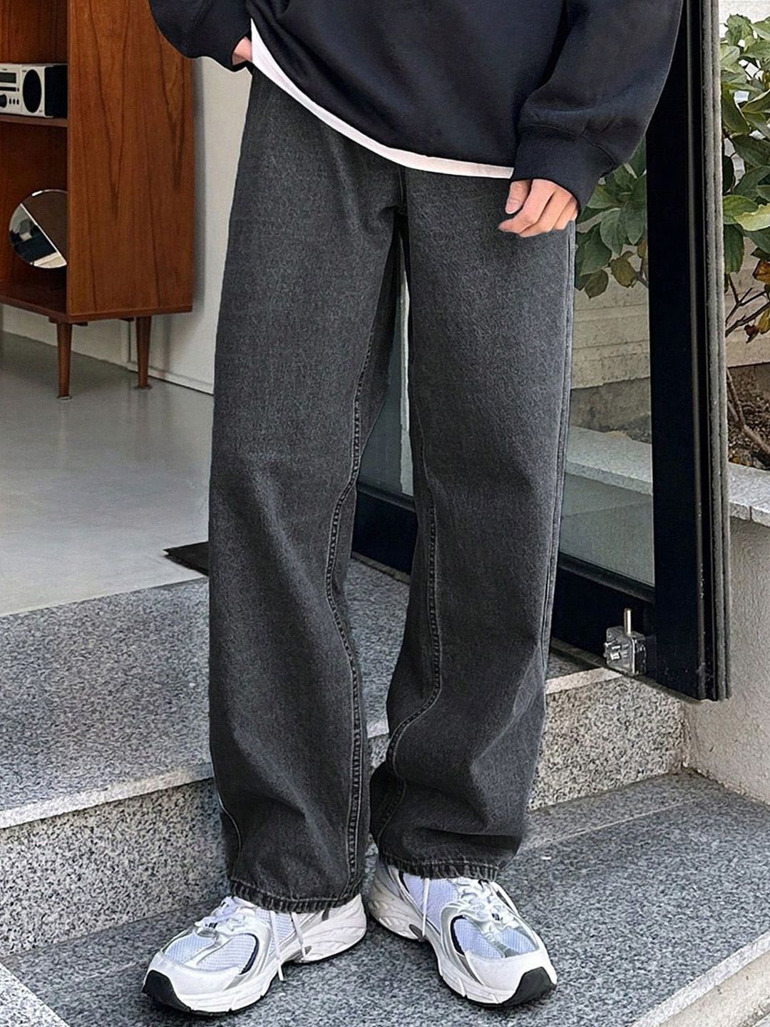 Kotty Men Jean Wide Leg Stretchable Cotton Jeans