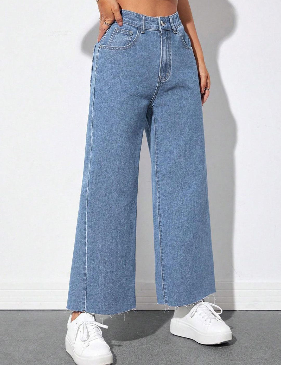 Kotty Women Jean High-Rise Wide Leg Stretchable Jeans