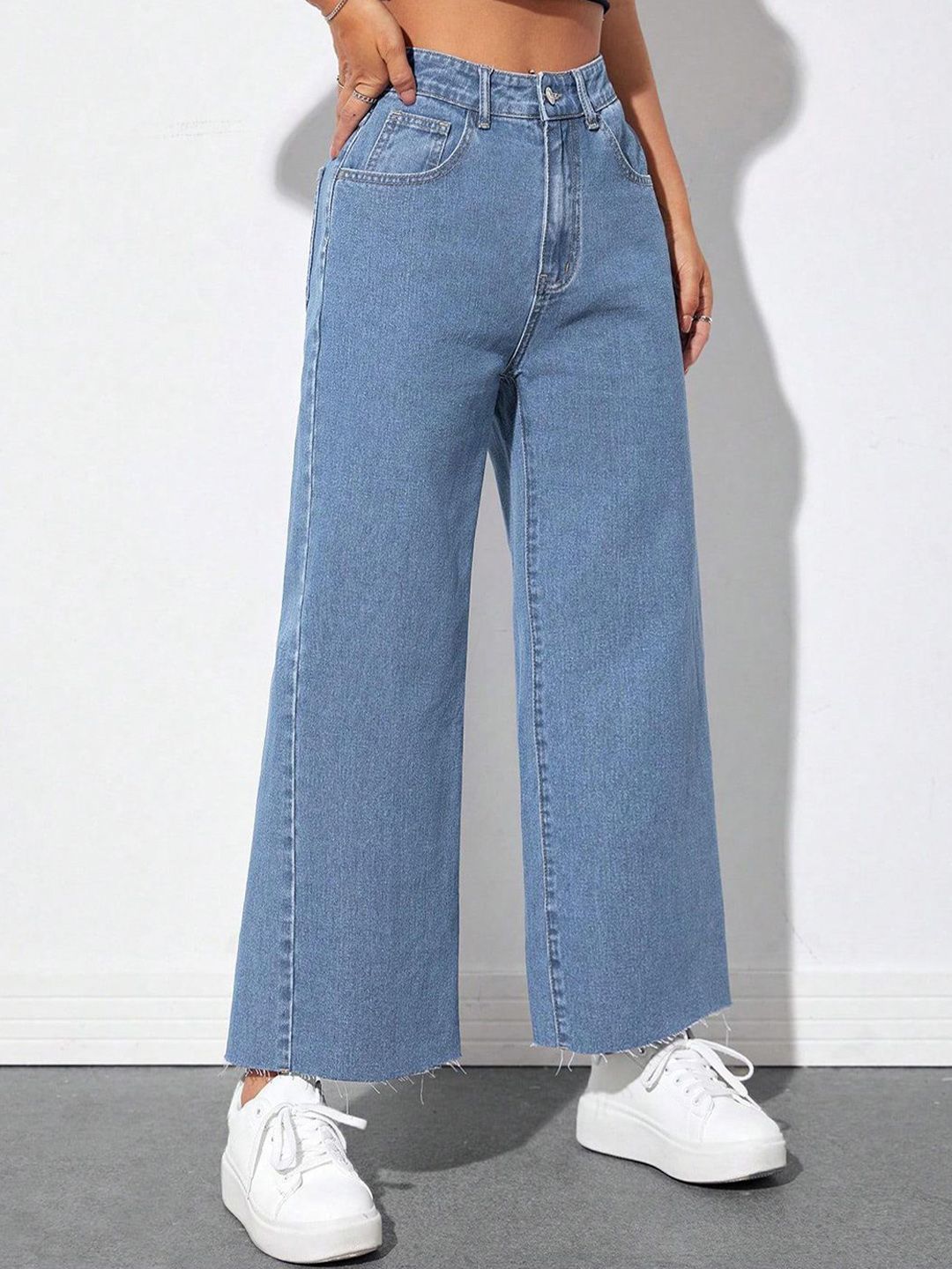 Kotty Women Jean High-Rise Wide Leg Stretchable Jeans