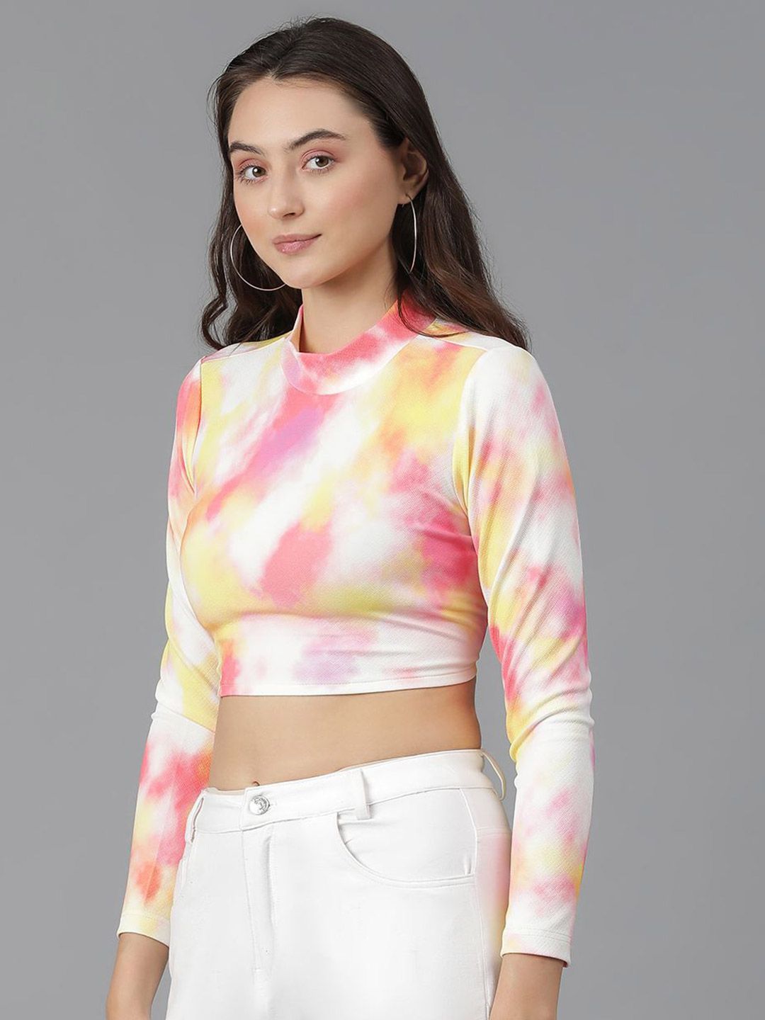 Kotty Print Crop Top