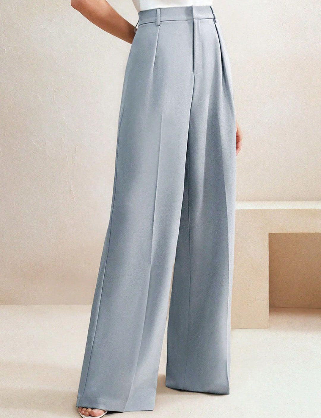 Kotty Women Wide Leg High-Rise Easy Wash Pleated Trousers