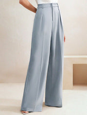 Kotty Women Wide Leg High-Rise Easy Wash Pleated Trousers