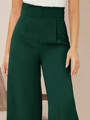 Kotty Women High-Rise Pleated Wide Leg Parallel Trousers