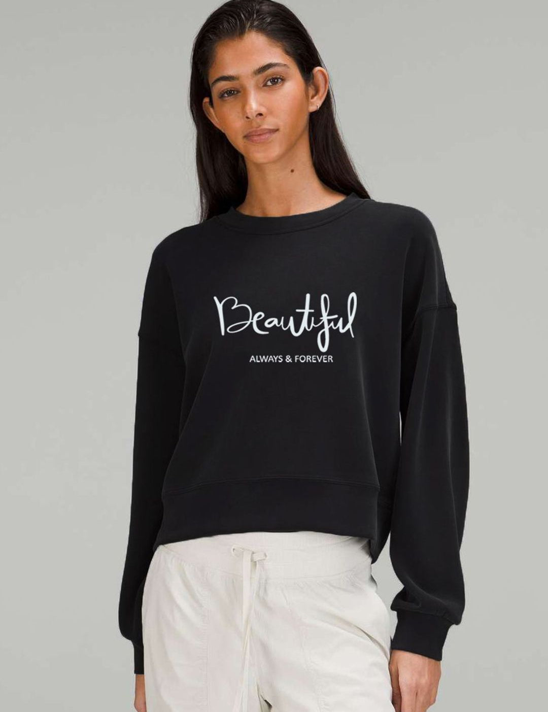 Kotty Women Typography Printed Round Neck Full Sleeve Sweatshirt
