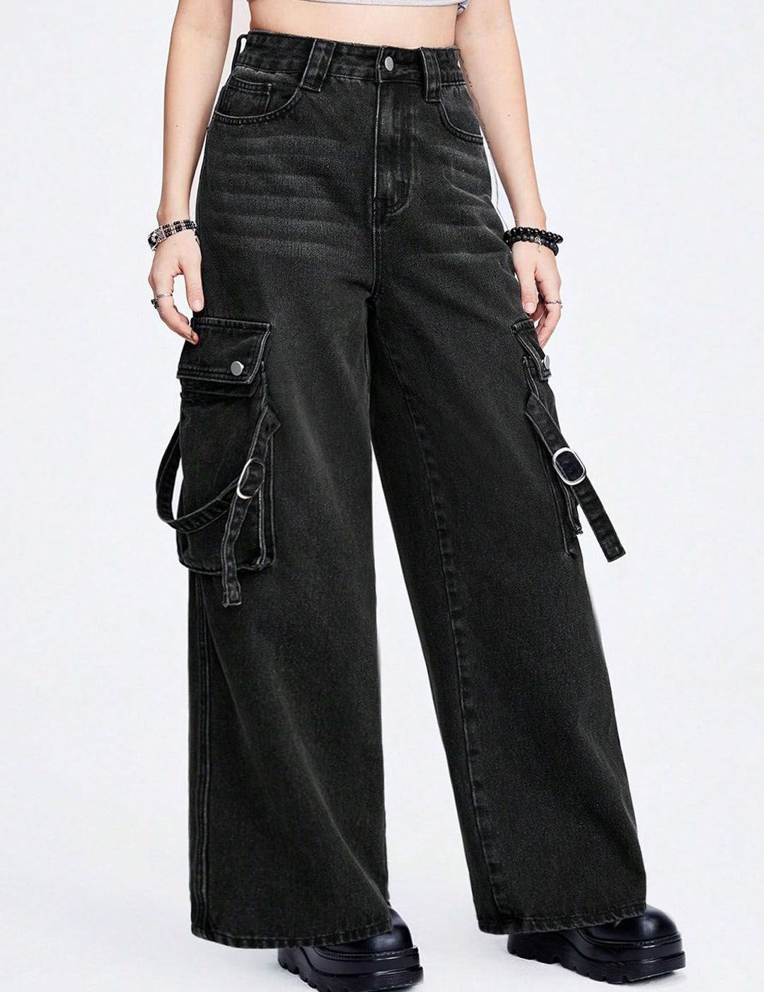 Kotty Women Jean Wide Leg High-Rise Stretchable Jeans