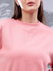 Kotty Women Solid Round Neck Full Sleeve Pullover Sweatshirt