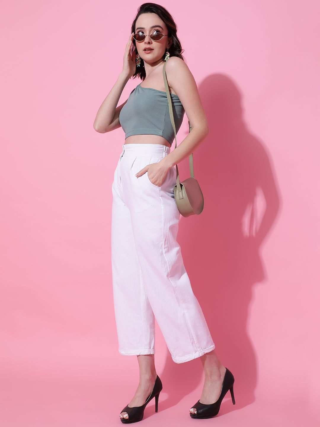 Kotty Women Solid One Shoulder Top