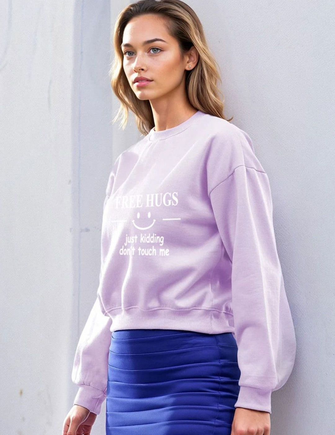 Kotty Women Typography Printed Round Neck Therma-Fit Sweatshirt