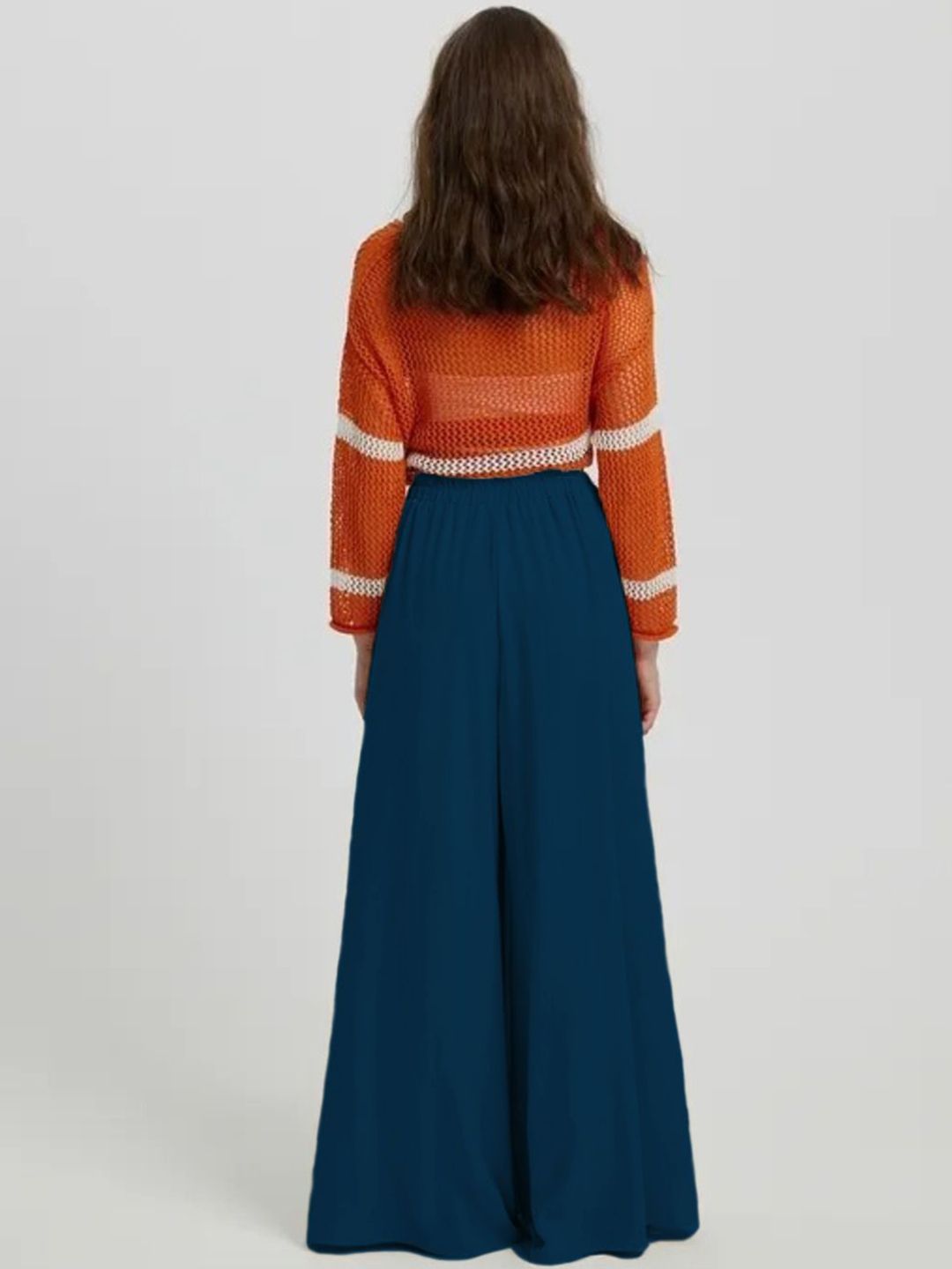 Kotty Women Relaxed Loose Fit High-Rise Wide Leg Trousers