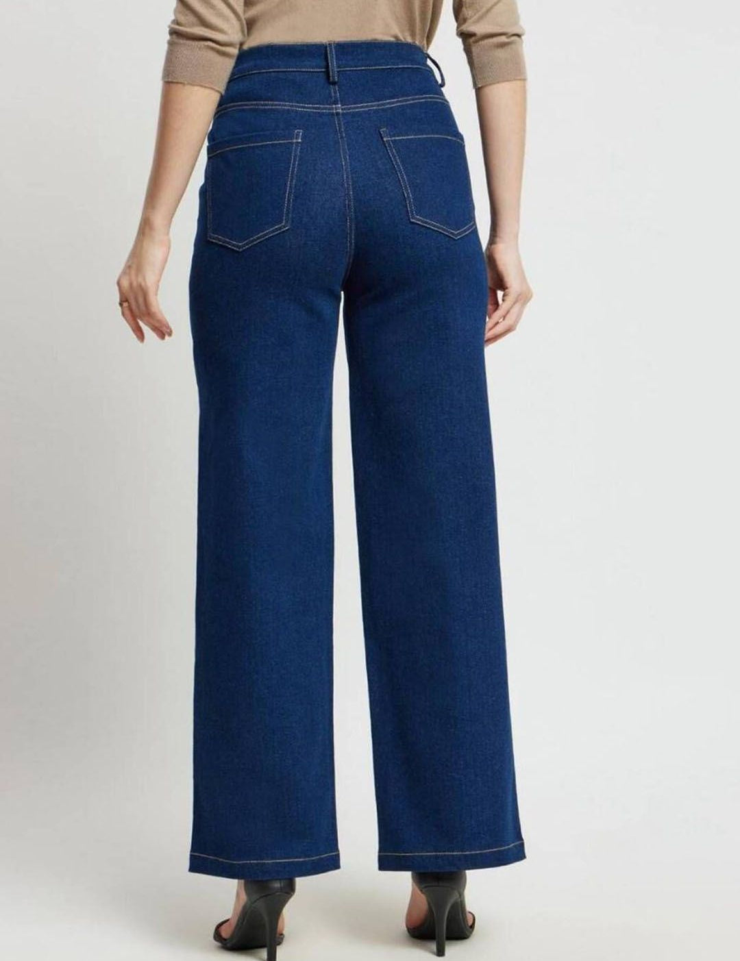 Kotty women's jeans Women Wide Leg High-Rise Stretchable Jeans