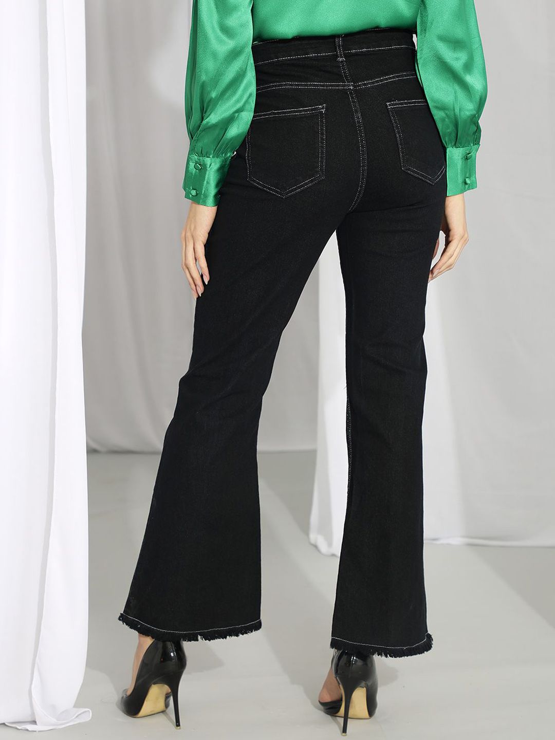 Kotty Women Bootcut High-Rise Stretchable Jeans