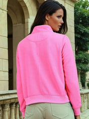 Kotty Women Solid Mock Collar Sweatshirt