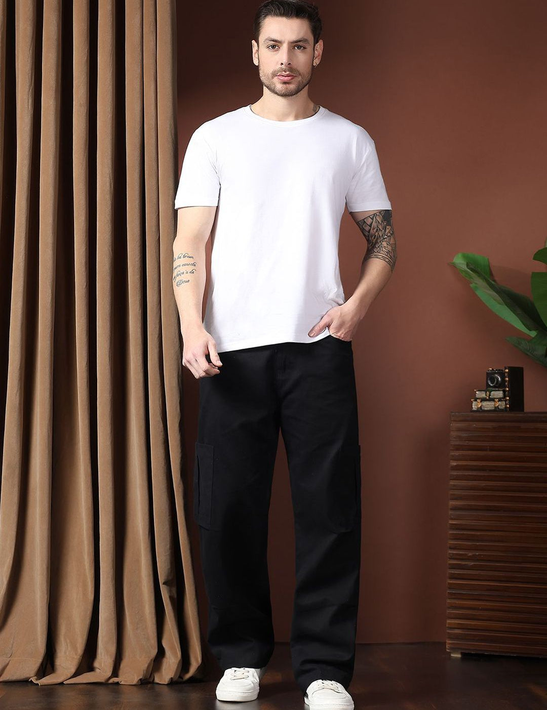Kotty Men Relaxed Easy Wash Cargos Trousers