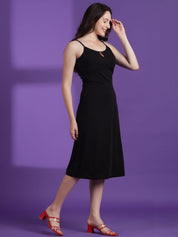 Kotty Women Solid Sleeveless A-Line Dress