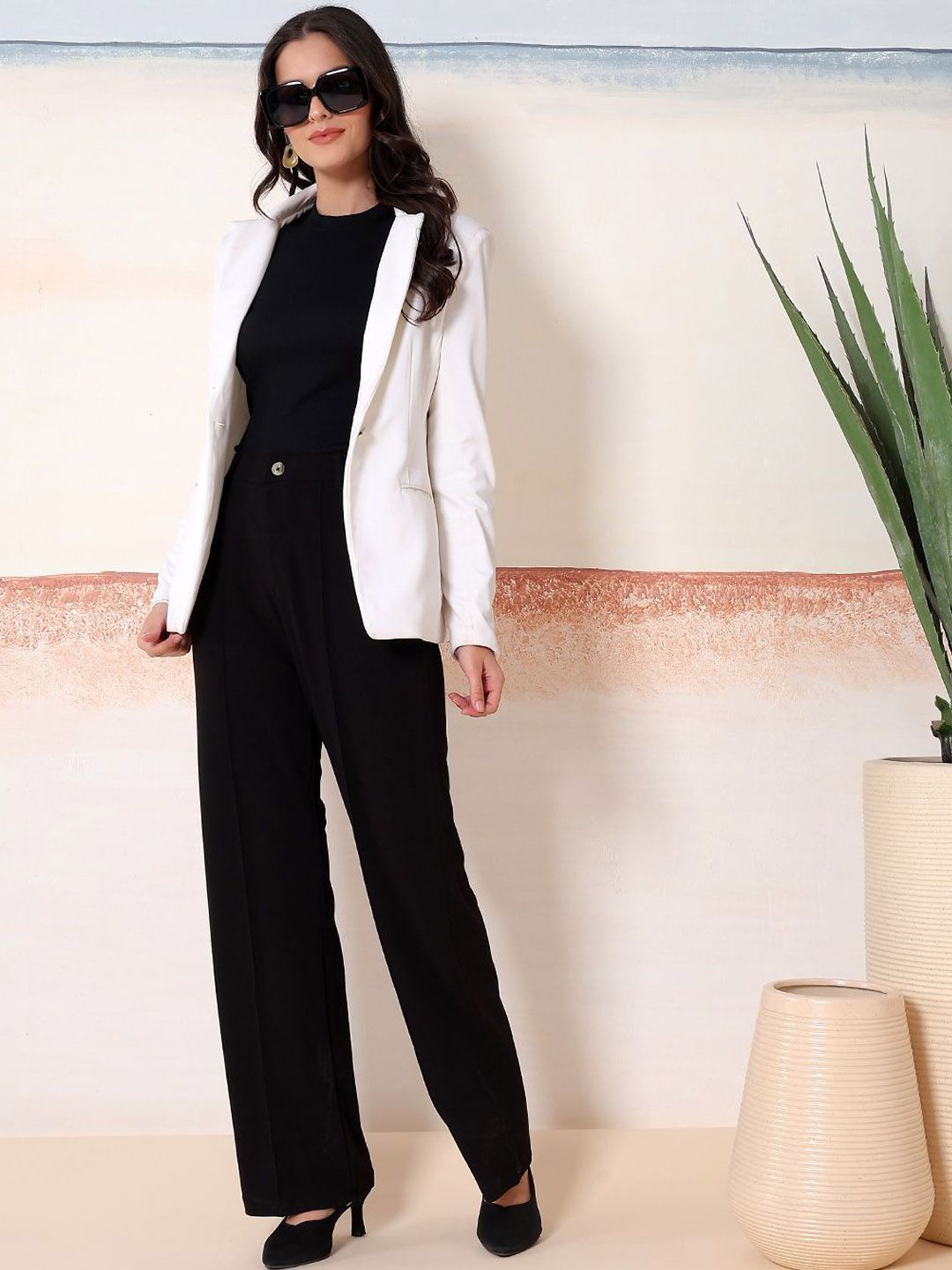 Kotty Relaxed Fit Round Neck Top With Trousers Co-Ords Set