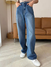 Kotty Women Straight Fit High-Rise Stretchable Jeans