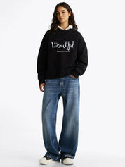 Kotty Women Printed Round Neck Sweatshirt