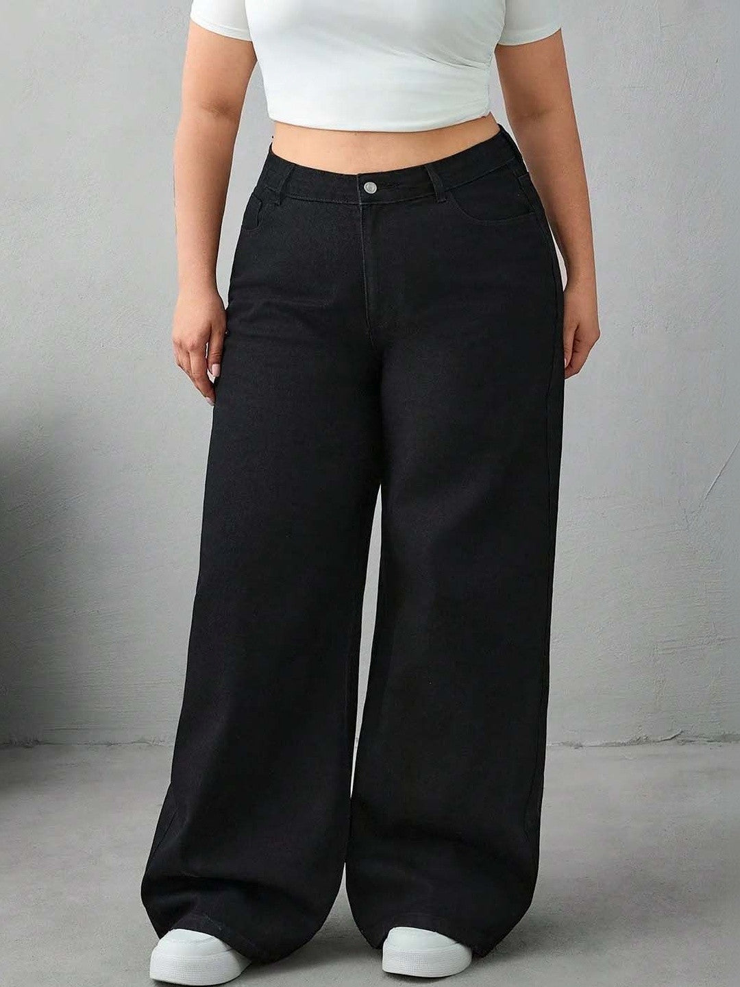 Kotty Women Trendy Wide Fit Fashion Jeans