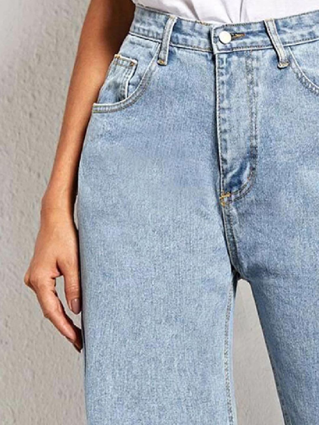 Kotty Women Straight Fit High-Rise Cotton Stretchable Jeans