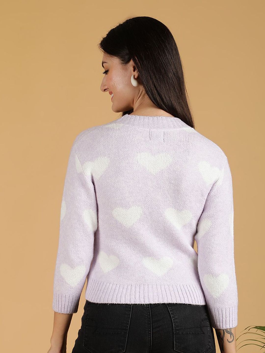 Kotty Women Printed V-Neck Long Sleeves Cardigan